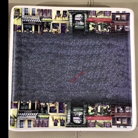 Vintage French Street Candle Scape Decor Plate - Picture 5 of 5